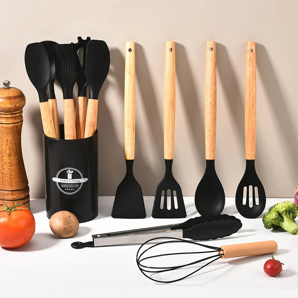 Silicone Kitchen Utensil Set – Non-Stick Cooking Tools for Home Chefs