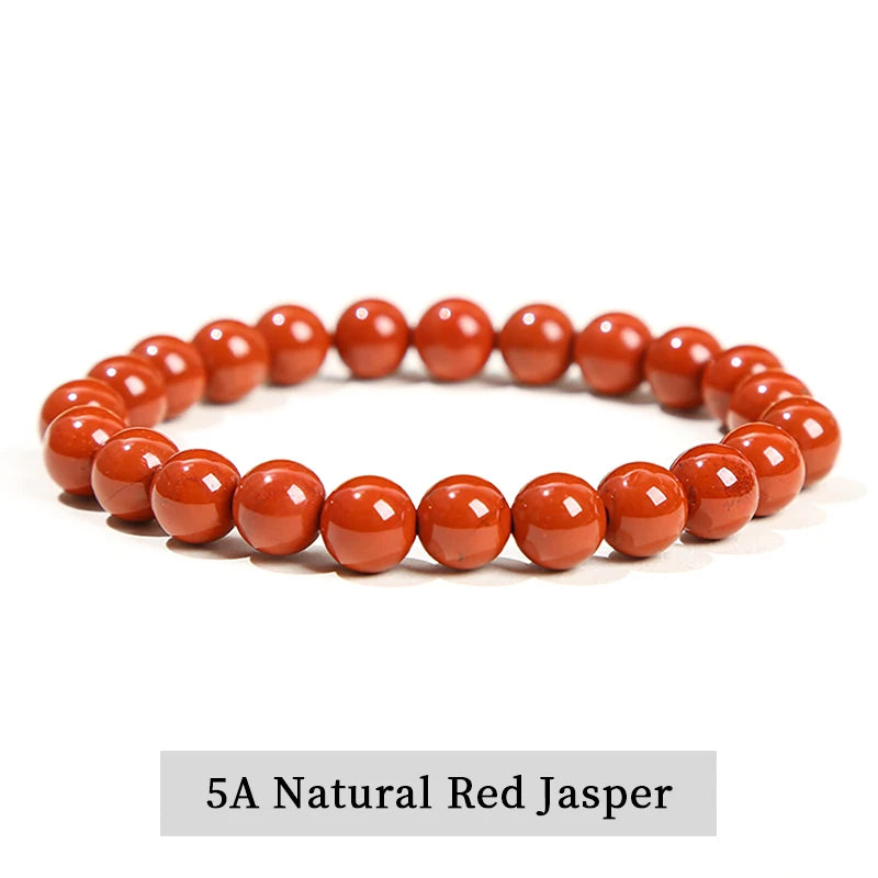 Natural Stone Bead Bracelet – Healing Crystal Gemstone Jewelry for Men and Women