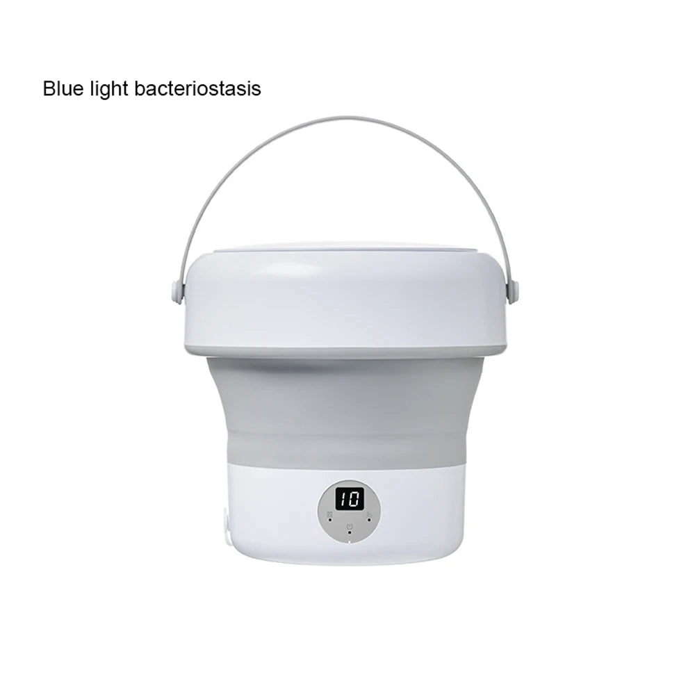 Portable Folding Washing Machine – Ultrasonic Mini Washer for Travel and Home