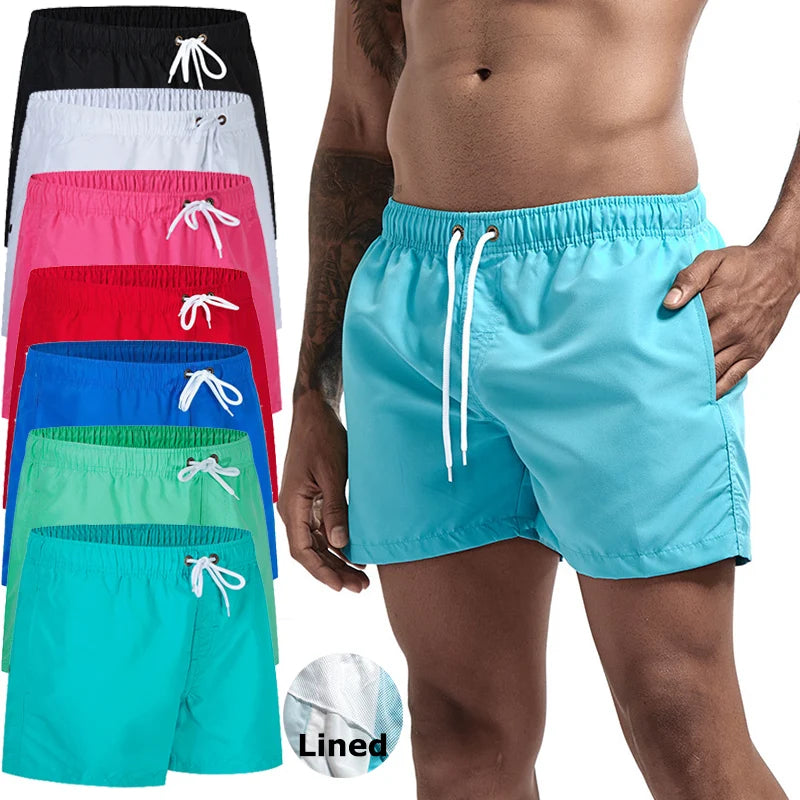 Mens Quick Dry Swim Trunks – Lightweight Beach Shorts for Summer Swimming