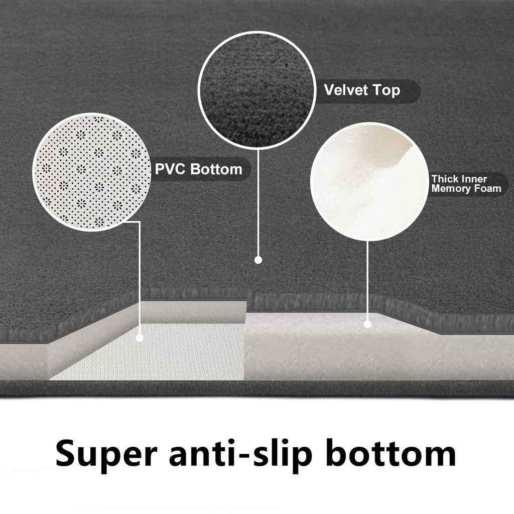 Cobblestone Bath Mat – Non-Slip Absorbent Floor Rug for Bathroom Decor