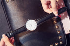 Ultra Thin Leather Wristwatch – Minimalist Dress Accessory for Women