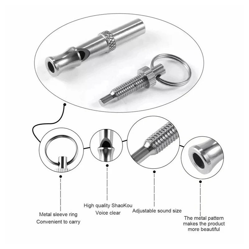 Ultrasonic Dog Training Whistle – Adjustable Pitch Tool for Pet Behavior