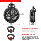 Vintage Tree of Life Pocket Watch – Antique Necklace Pendant for Cosplay