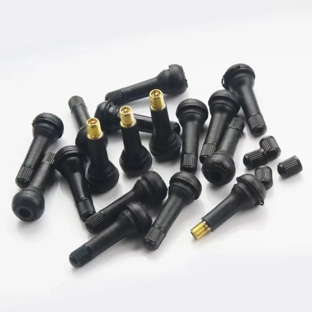 Rubber Tire Valve Stems – Snap-In Replacement Parts for Automotive Repairs