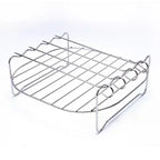 Stainless Steel Air Fryer Rack – Grill Stand with Skewers for Cooking