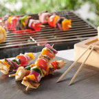 Natural Bamboo Skewers – Disposable Sticks for Grilling and BBQ Appetizers