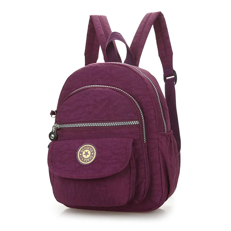 Mini Oxford Cloth Backpack – Small Shoulder Purse for Outdoor Travel
