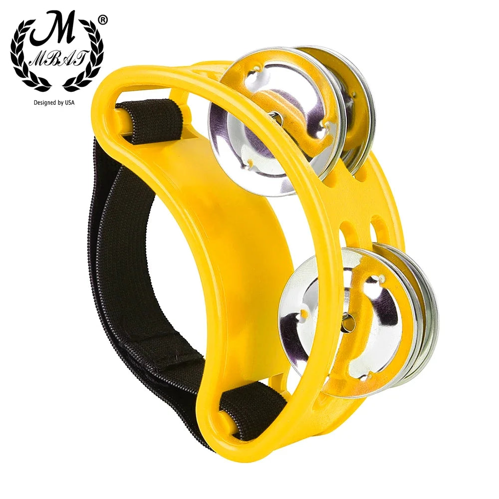 Foot Tambourine with Metal Jingles – Percussion Instrument for Drumming