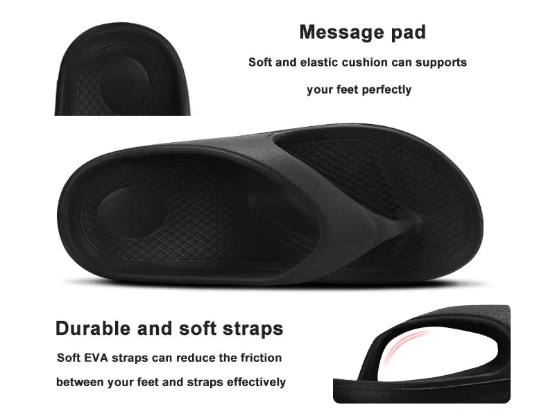 Soft EVA Arch Support Flip-flops – Men's Casual Beach Recovery Sandals