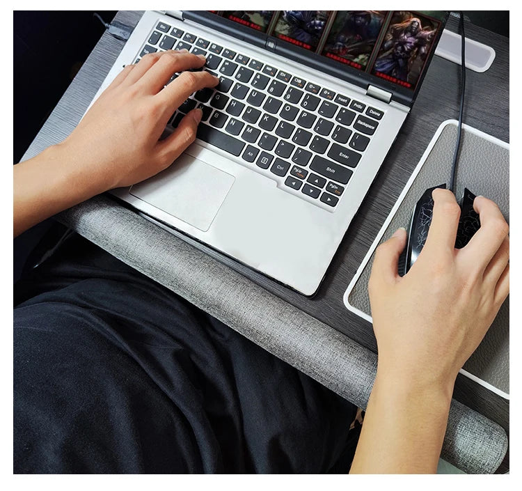Portable Laptop Desk – Anti-Slip Bed Tray with Mouse Pad for Bedroom Sofa