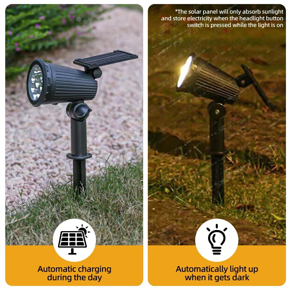 RGB Solar LED Spotlights – Waterproof Landscape Lighting for Garden Yard
