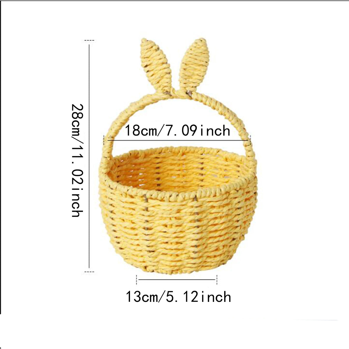 Miniature Easter Bunny Basket – Reusable Decorative Storage for Holiday Decor