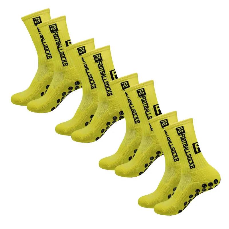 Anti-Slip Athletic Socks – Cotton Grip Crew for Soccer and Basketball