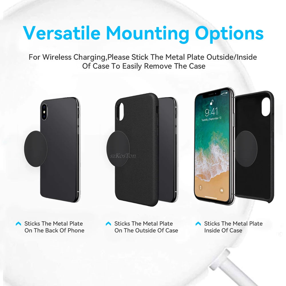 Universal Metal Magnetic Plate – Iron Disk Sticker for Car Phone Holders