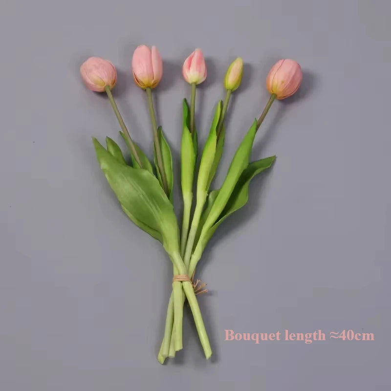 Artificial Tulip Bouquet – Real Touch Floral Decor for Wedding Home