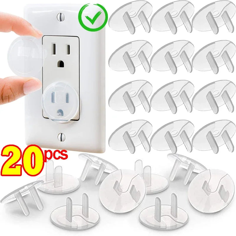 Clear Childproof Outlet Covers – Baby Safety Electrical Socket Protectors for Home