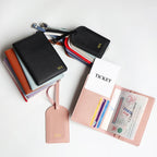 Custom Name Passport Cover Set – Personalized Leather Luggage Tag for Travel