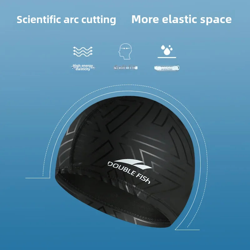 Waterproof PU Swimming Cap – Unisex Adult Professional Hat for Lap Training