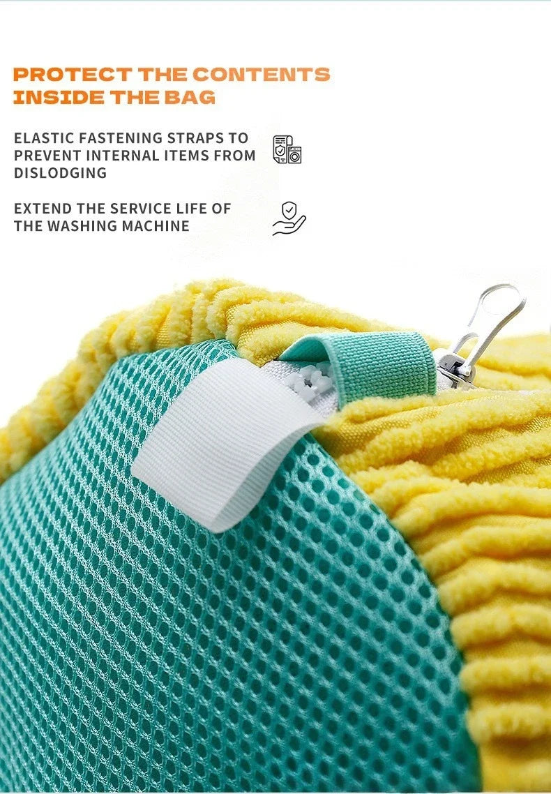 Chenille Shoe Laundry Bag – Non-Abrasive Mesh Protector for Sneaker Washing