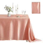 Rectangle Satin Tablecloth – Silky Soft Solid Table Cover for Wedding Banquet