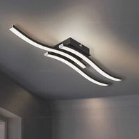 Modern LED Wave Ceiling Light – Minimalist Fixture for Living Room Bedroom