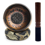 Tibetan Singing Bowl Set – Engraved Lotus for Meditation and Chakra Healing