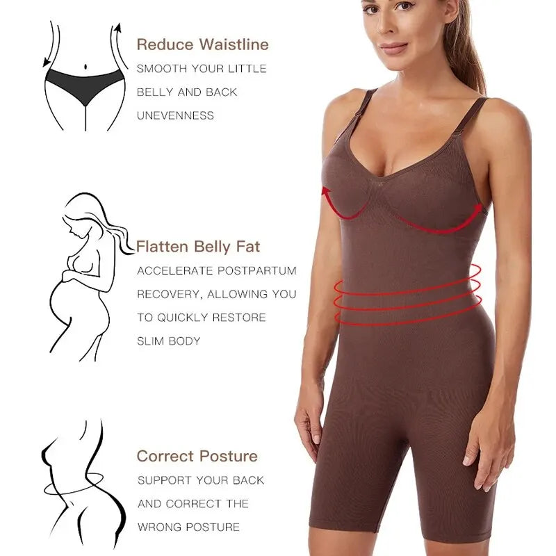 One-Piece Shapewear Bodysuit – Slimming Hip Lift Corset for Tummy Control