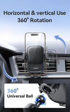 Universal Car Phone Mount – 360° Rotating Air Vent Holder for Smartphone