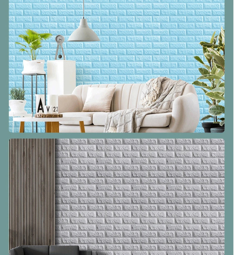 3D Self-Adhesive Brick Wallpaper – Peel and Stick Decor for Home DIY Projects