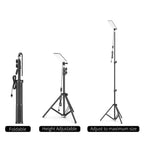 Portable LED Work Light – Telescopic Tripod Spotlight for Outdoor Camping