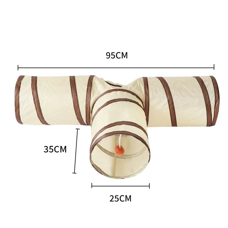 Foldable Pet Tunnel – Interactive Cat Toy for Indoor Exercise and Play