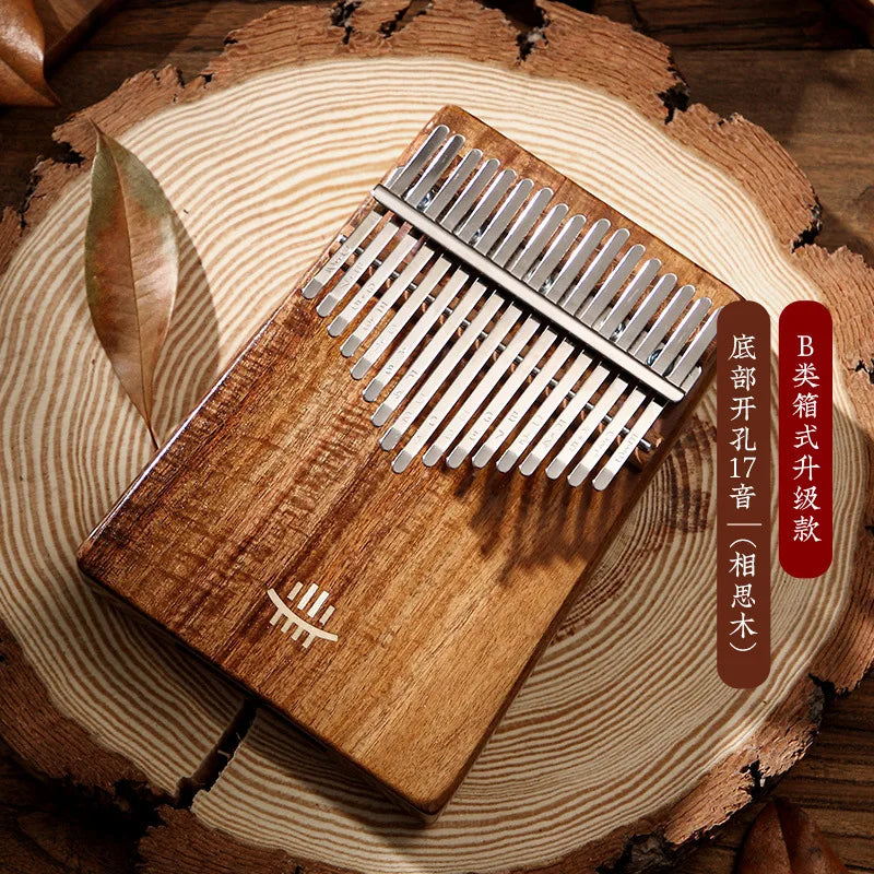 Hluru Wooden Kalimba – 21 Key Thumb Piano for Music Beginners and Education