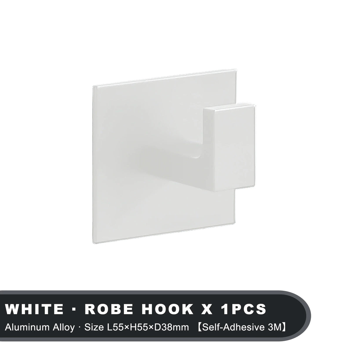 Self-Adhesive Black Wall Hooks – Heavy Duty Hangers for Coats and Towels