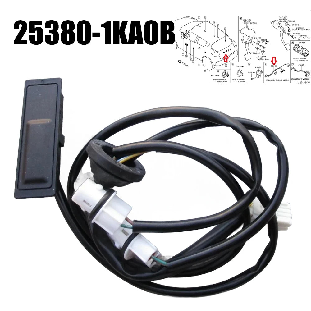 Trunk Release Switch – Tailgate Opener Button for Nissan Juke 2011-2015