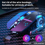 Wireless Gaming Mouse – Silent Bluetooth Mechanical PC Mouse for E-Sports