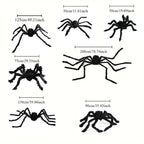 Giant Plush Spider Decoration – 30-200cm Horror Prop for Halloween Party