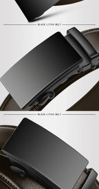 Automatic Buckle Belt – Men's Leather Waist Strap for Business Casual