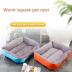 Soft Square Dog Bed – Warm Washable Cushion for Medium to Large Dogs