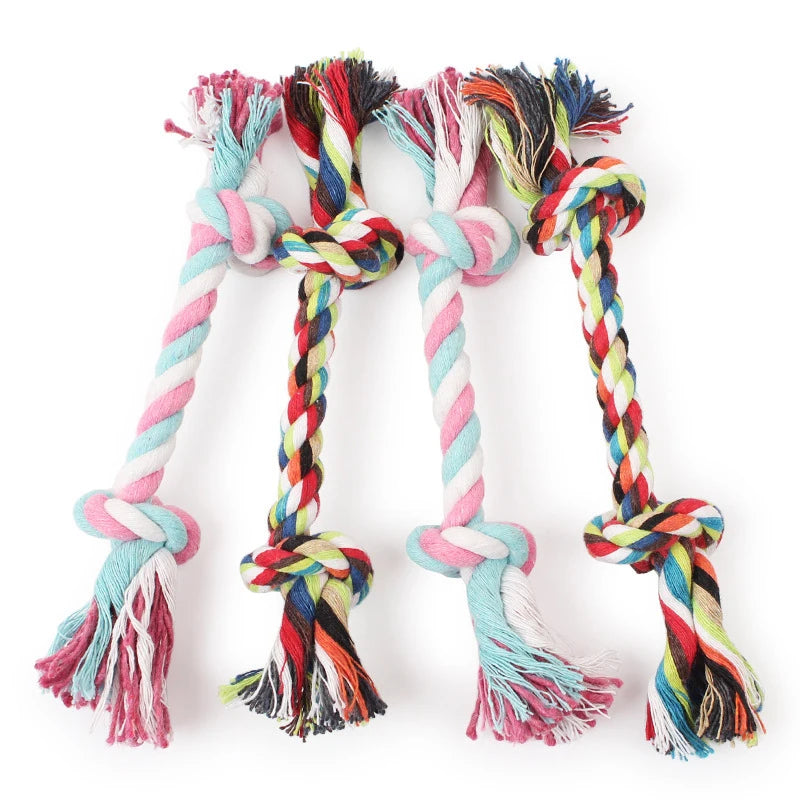 Cotton Rope Dog Toy – Bite Resistant Double Knot for Puppy Play