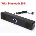 Wired Wireless PC Soundbar – Bluetooth Speaker for TV Gaming Home Theater