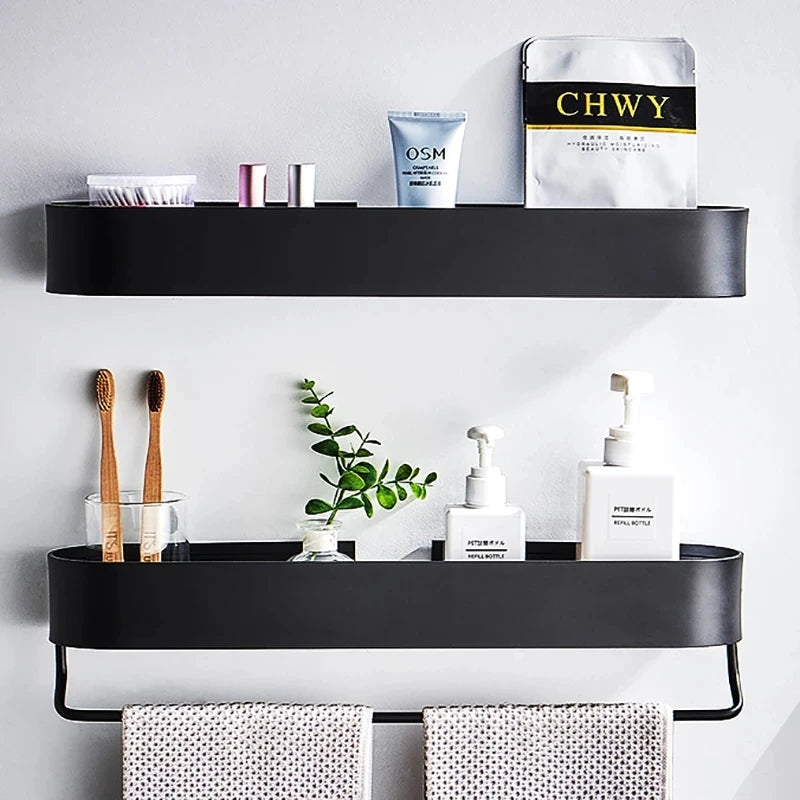 Bathroom Wall Mounted Shelf – No Drill Storage Rack for Shower Organization