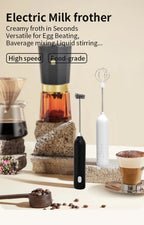 Electric Milk Frother – Wireless Handheld Foam Maker for Coffee and Baking