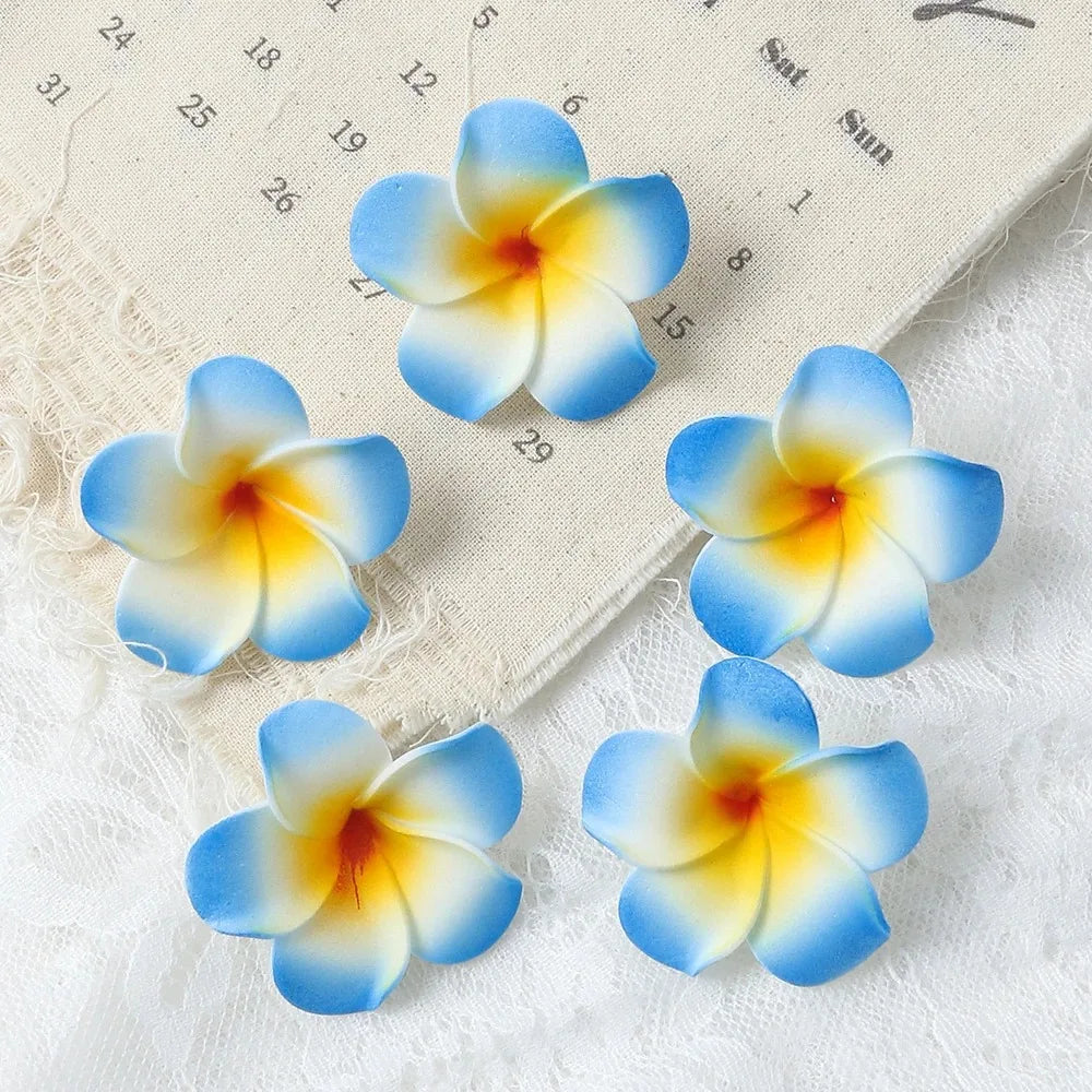 Artificial PE Foam Flowers – 5cm Hawaiian Plumeria for Wedding Decor DIY Crafts
