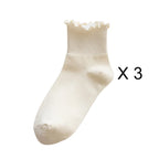 Ruffled Ankle Socks – Breathable Japanese Style Kawaii Hosiery for Women