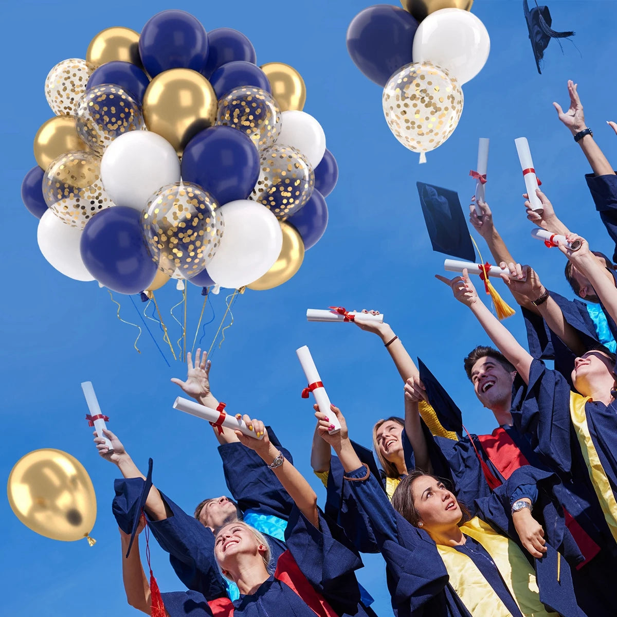 Metallic Pearl and Confetti Balloons – Decorative Latex Set for Party Events