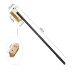 Brass Bristle Pizza Oven Brush – Long Wooden Handle for Kitchen Grill Cleaning