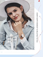 Quartz Women's Watch – Milanese Mesh Band with Diamond Accents for Daily Wear