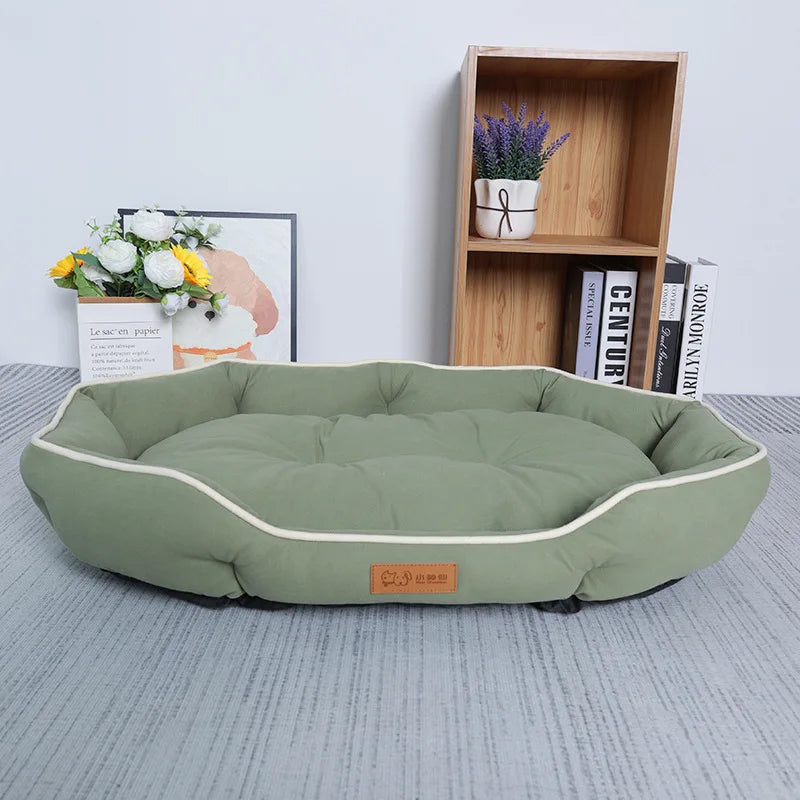Large Pet Sofa Bed – Warm Orthopedic Cushion for Winter Dog and Cat Sleep