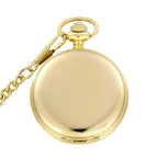 Silver Quartz Pocket Watch – Stainless Steel Pendant for Men and Women